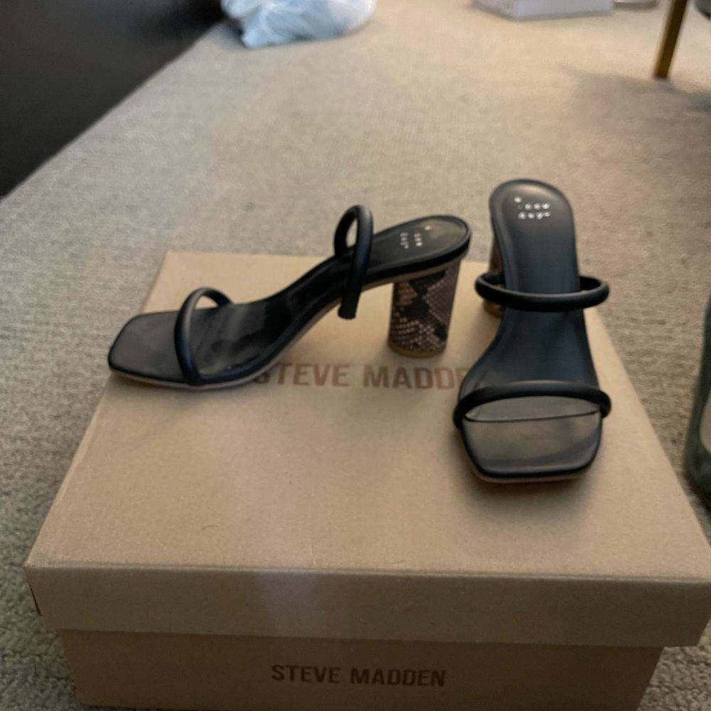 Strappy block heel